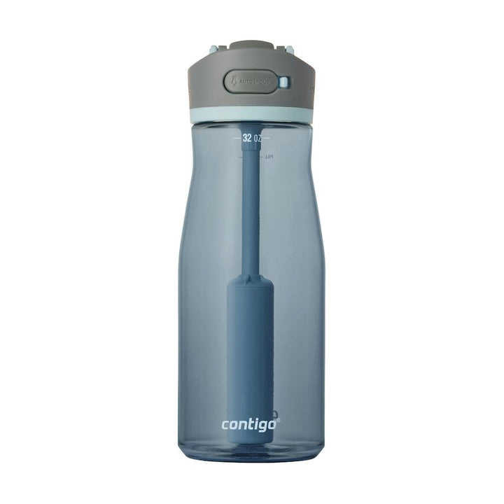 Contigo® Wells Plastic Filter Water Bottle with AUTOSPOUT® Straw Lid, 32 Oz. - Dark Ice [6URSE] [33LXY]